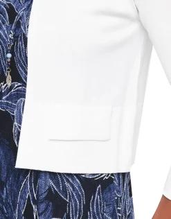 Christine Laure Gilets|Maille*Gilet boléro écru léger