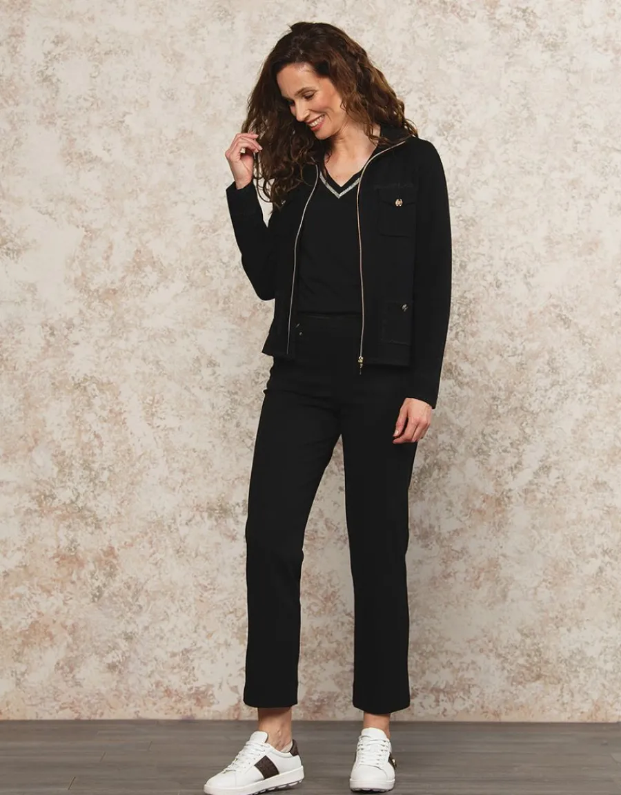 Christine Laure Gilets|Maille*Gilet col montant noir