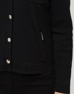 Christine Laure Gilets|Maille*Gilet irisé noir