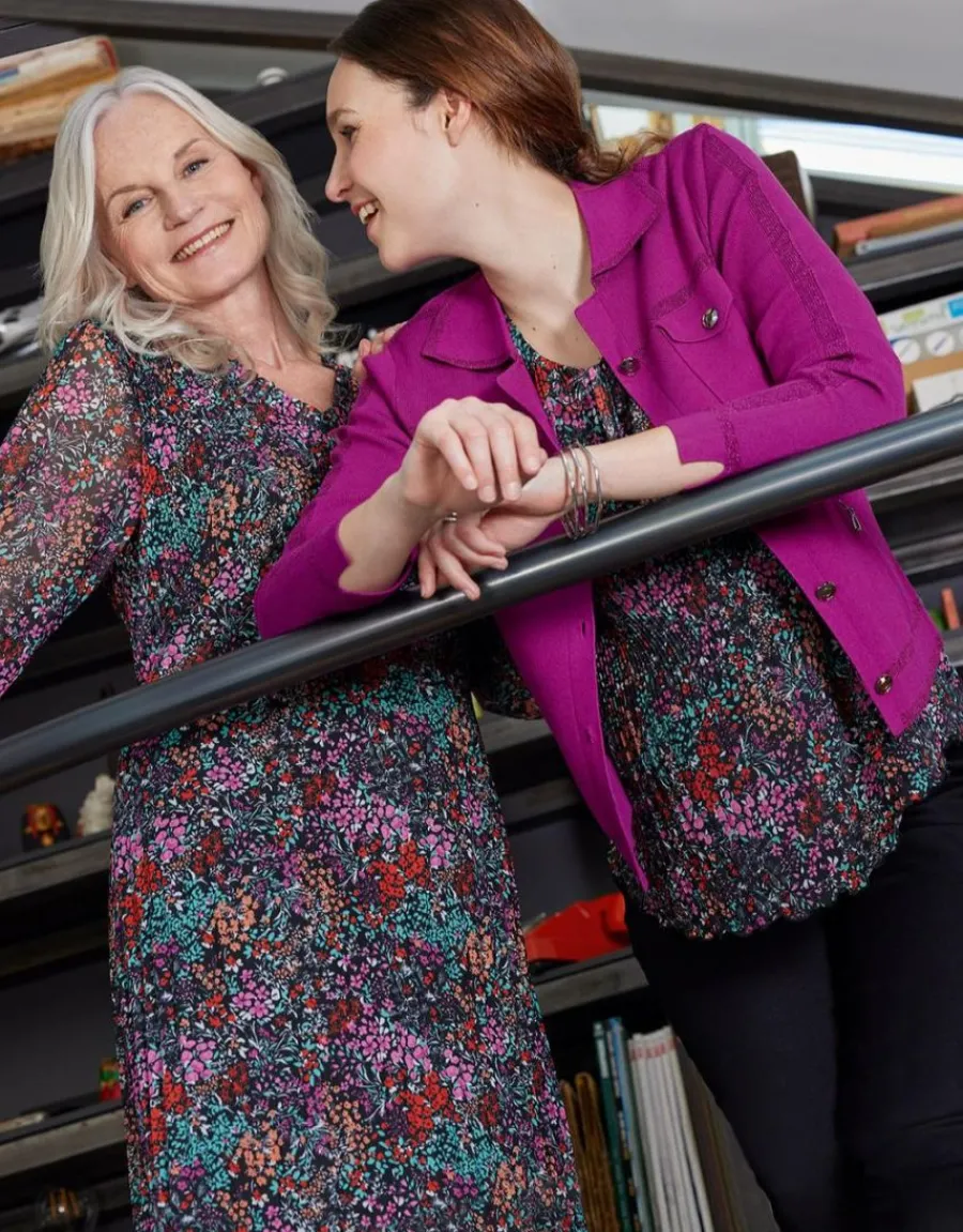 Christine Laure Gilets|Maille*Gilet irisé prune