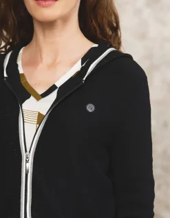 Christine Laure Gilets|Maille*Gilet long noir