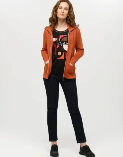 Christine Laure Gilets|Maille*Gilet maille orange irisé