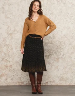 Christine Laure Gilets|Maille*Gilet mélange laine beige