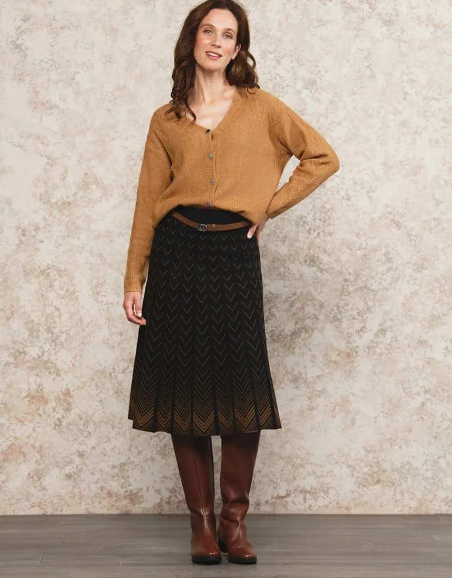 Christine Laure Gilets|Maille*Gilet mélange laine beige