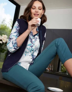 Christine Laure Gilets|Maille*Gilet sans manches bleu