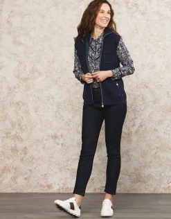 Christine Laure Gilets|Maille*Gilet sans manches bleu