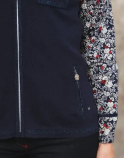 Christine Laure Gilets|Maille*Gilet sans manches bleu