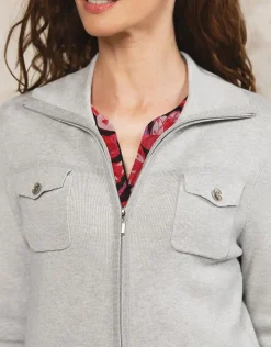 Christine Laure Gilets|Maille*Gilet veste écrue