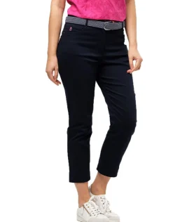 Christine Laure Jeans|Ajustés*Jean 7/8 bleu foncé coton