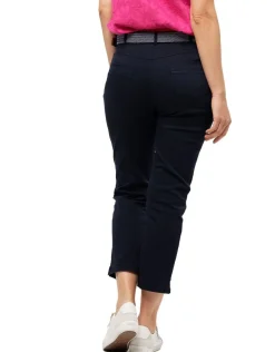 Christine Laure Jeans|Ajustés*Jean 7/8 bleu foncé coton