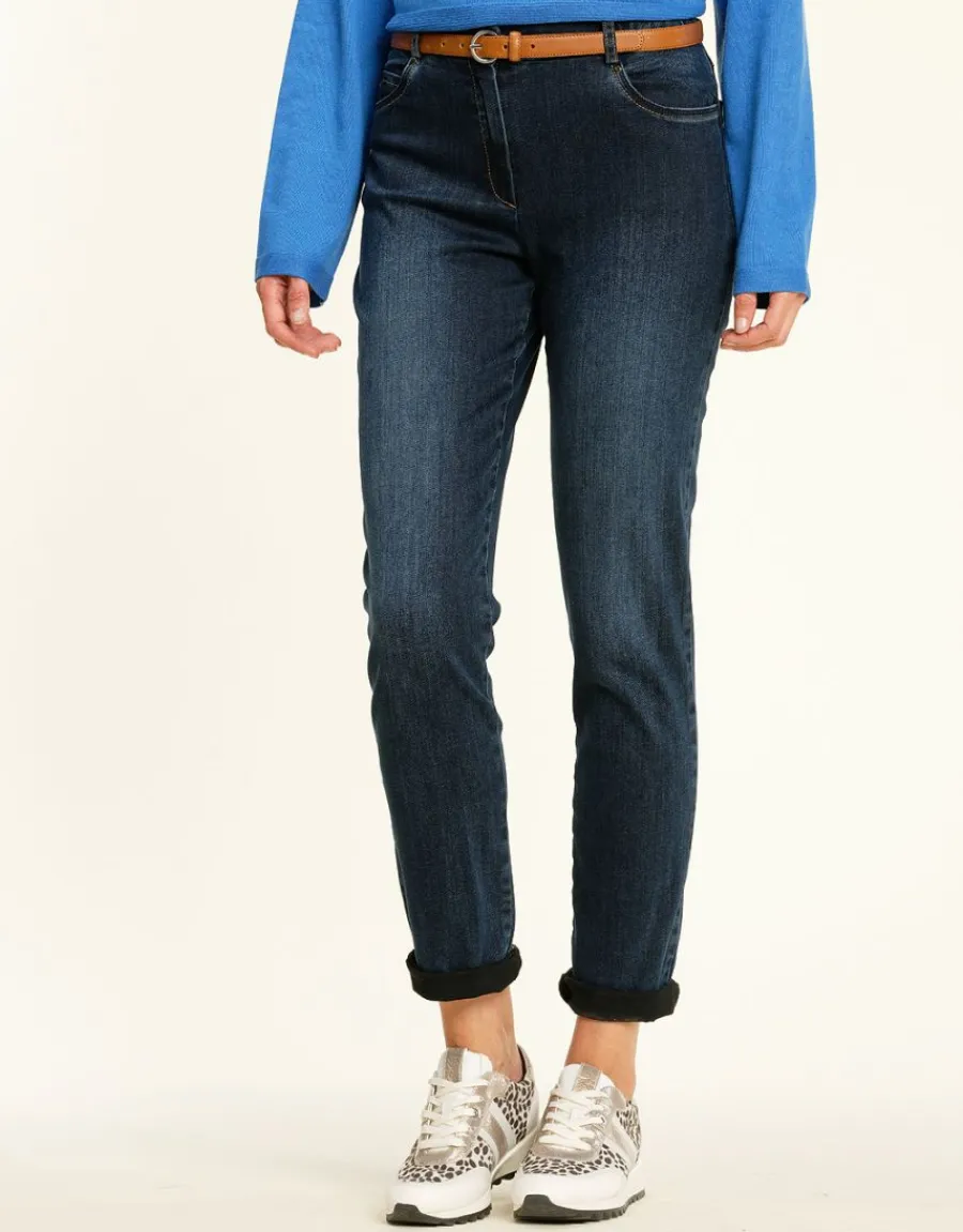 Christine Laure Jeans|Ajustés*Jean 7/8 bleu stretch