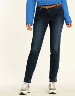 Christine Laure Jeans|Ajustés*Jean 7/8 bleu stretch
