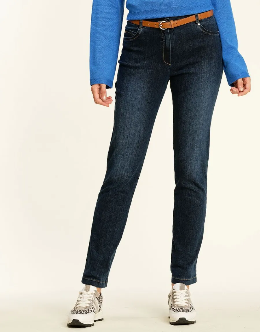 Christine Laure Jeans|Ajustés*Jean 7/8 bleu stretch