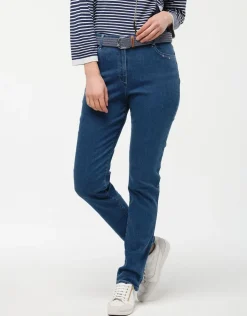 Christine Laure Jeans|Ajustés*Jean bleu clair coton
