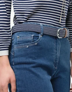 Christine Laure Jeans|Ajustés*Jean bleu clair coton