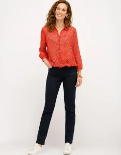Christine Laure Jeans|Pantalons*Jean bleu marine stretch