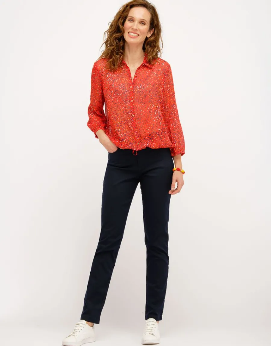 Christine Laure Jeans|Pantalons*Jean bleu marine stretch