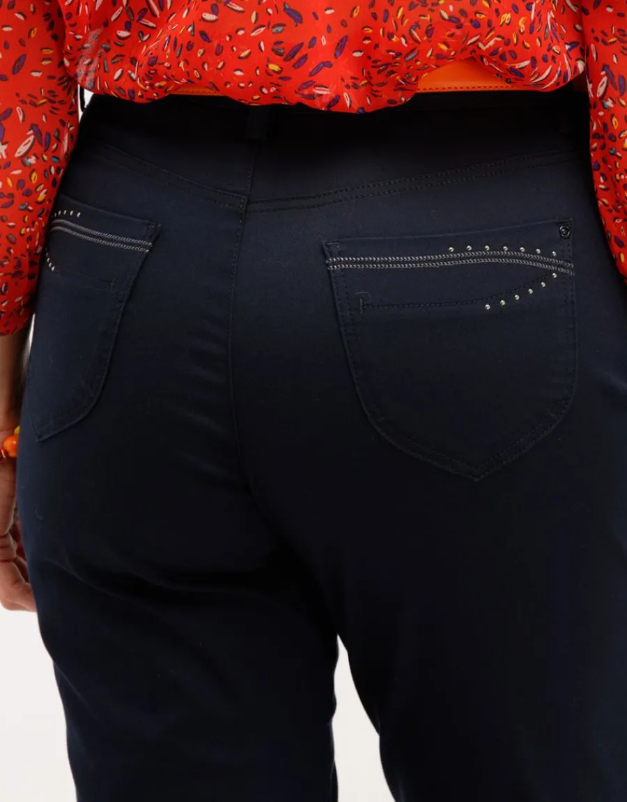 Christine Laure Jeans|Pantalons*Jean bleu marine stretch