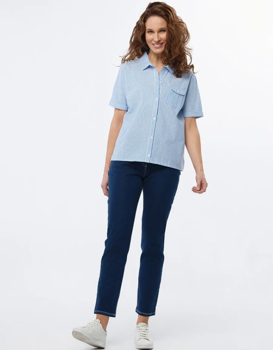Christine Laure Jeans|Droits*Jean droit bleu foncé