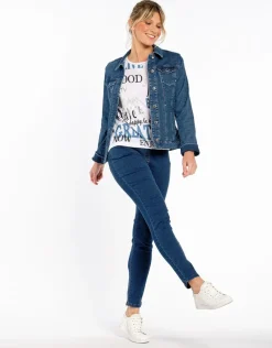 Christine Laure Jeans|Slims*Jean 7/8e bleu brut
