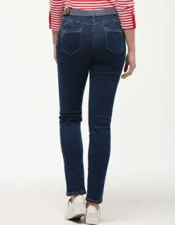 Christine Laure Jeans|Ajustés*Jean slim bleu coton