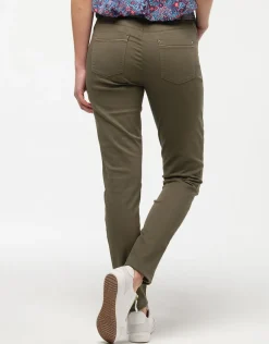 Christine Laure Jeans|Slims*Jean slim vert kaki coton