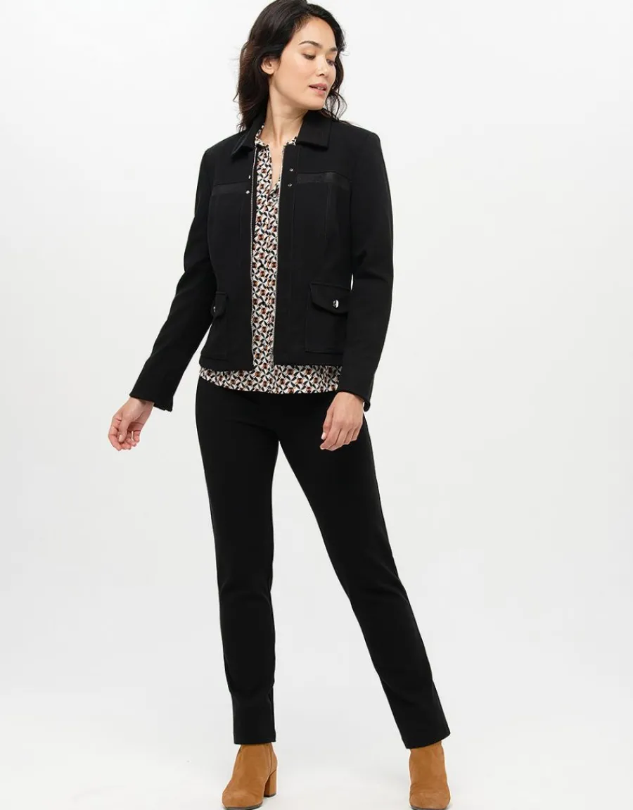 Christine Laure Ajustés|Pantalons*Jegging 7/8è noir chic