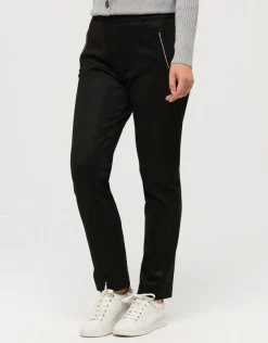 Christine Laure Ajustés|Pantalons*Jegging 7/8è suédine noir