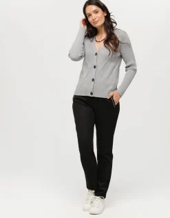 Christine Laure Ajustés|Pantalons*Jegging 7/8è suédine noir