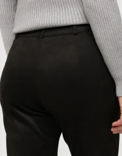 Christine Laure Ajustés|Pantalons*Jegging 7/8è suédine noir