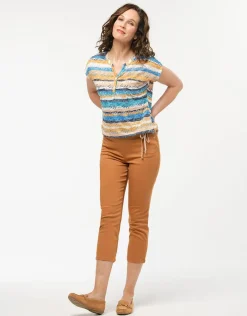 Christine Laure Ajustés|Pantalons*Jegging coton caramel