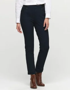 Christine Laure Ajustés|Pantalons*Jegging 7/8e noir et bleu