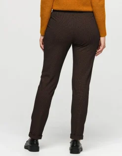 Christine Laure Ajustés|Pantalons*Jegging 7/8e noir et ocre