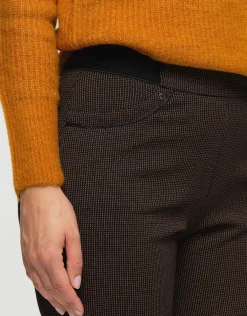 Christine Laure Ajustés|Pantalons*Jegging 7/8e noir et ocre