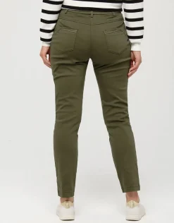 Christine Laure Ajustés|Pantalons*Jegging 7/8e vert kaki