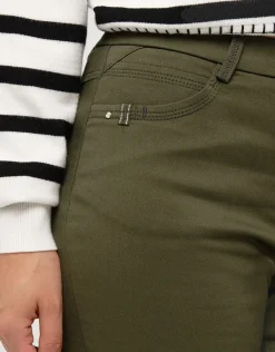 Christine Laure Ajustés|Pantalons*Jegging 7/8e vert kaki