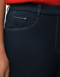Christine Laure Pantalons|Slims*Jegging 7/ème bleu marine