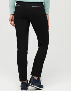 Christine Laure Ajustés|Pantalons*Jegging 7/8ème noir coton