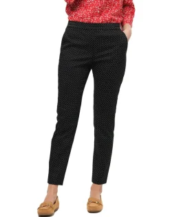 Christine Laure Ajustés|Pantalons*Jegging noir à pois coton