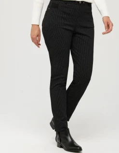 Christine Laure Ajustés|Pantalons*Jegging noir fantaisie