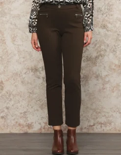 Christine Laure Ajustés|Pantalons*Jegging sergé kaki