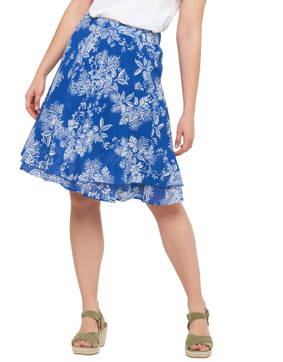 Christine Laure Jupes|Robes & Jupes*Jupe 100% coton bleu