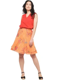 Christine Laure Jupes|Robes & Jupes*Jupe 100% coton orange