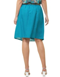 Christine Laure Jupes|Robes & Jupes*Jupe 100% lin bleu