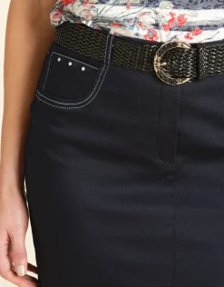 Christine Laure Jupes|Robes & Jupes*Jupe droite en denim