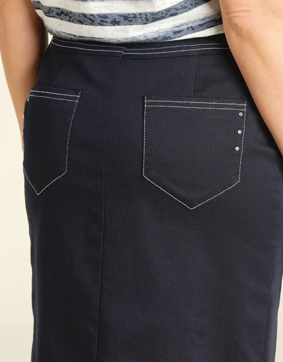 Christine Laure Jupes|Robes & Jupes*Jupe droite en denim