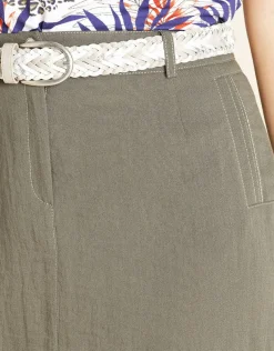 Christine Laure Jupes|Robes & Jupes*Jupe droite kaki