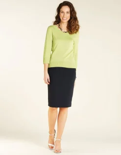 Christine Laure Jupes|Robes & Jupes*Jupe droite navy