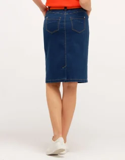 Christine Laure Jupes|Robes & Jupes*Jupe en denim bleu brut