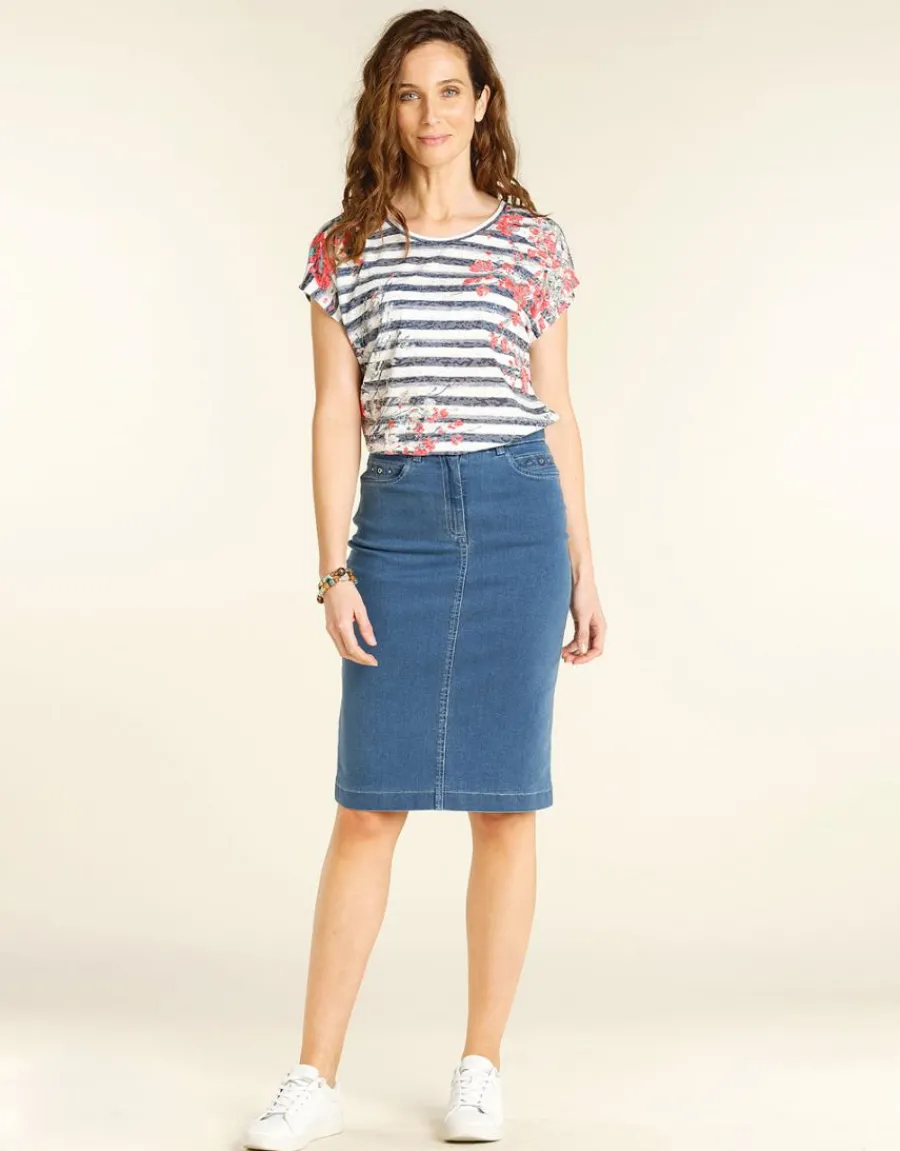 Christine Laure Jupes|Robes & Jupes*Jupe en denim clair